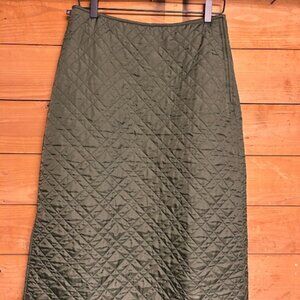 Ralph Lauren olive green quilted long skirt size 8